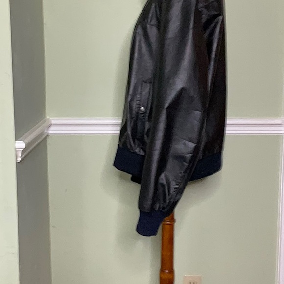 Saddlery Cooper Collection Men’s Black Leather Coat With Zip Out Rainhood 46 - Picture 2 of 10